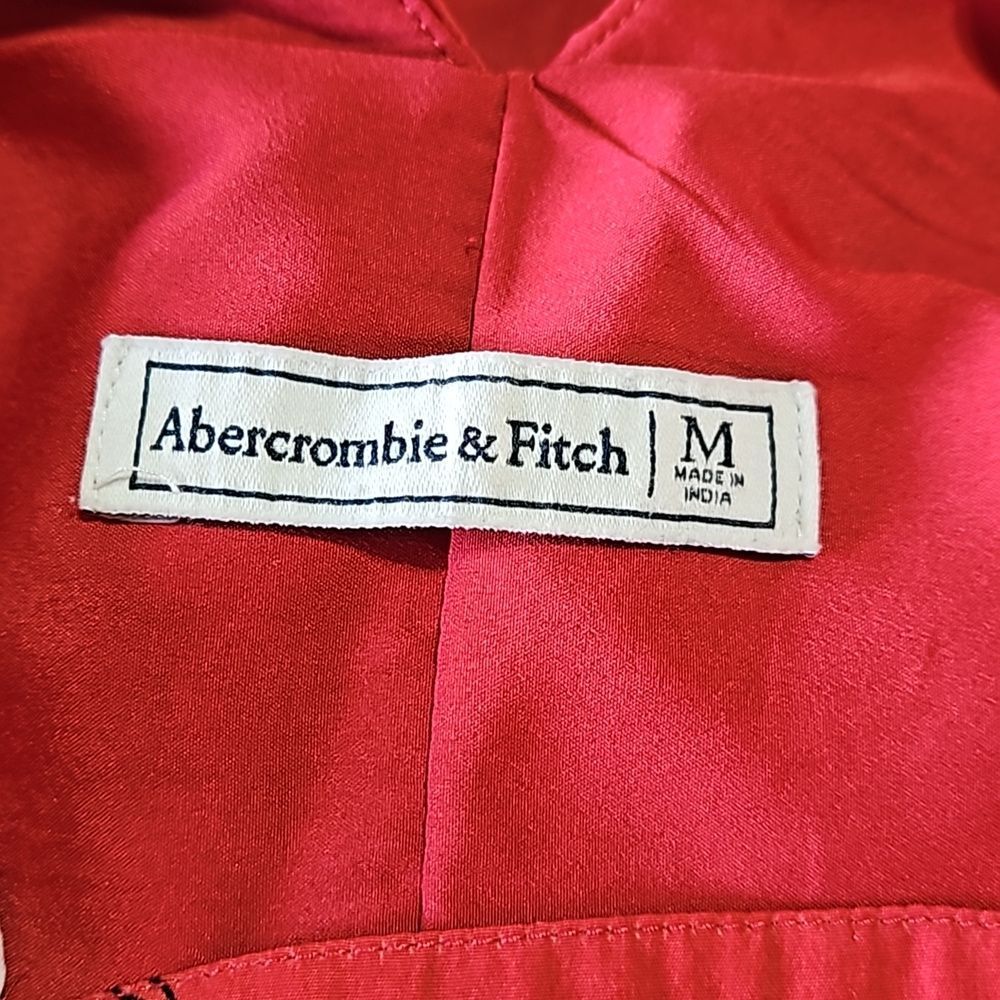Abercrombie & Fitch Red & White Floral Short Sleeve Shift Dress CLEARANCE - Picture 6 of 7